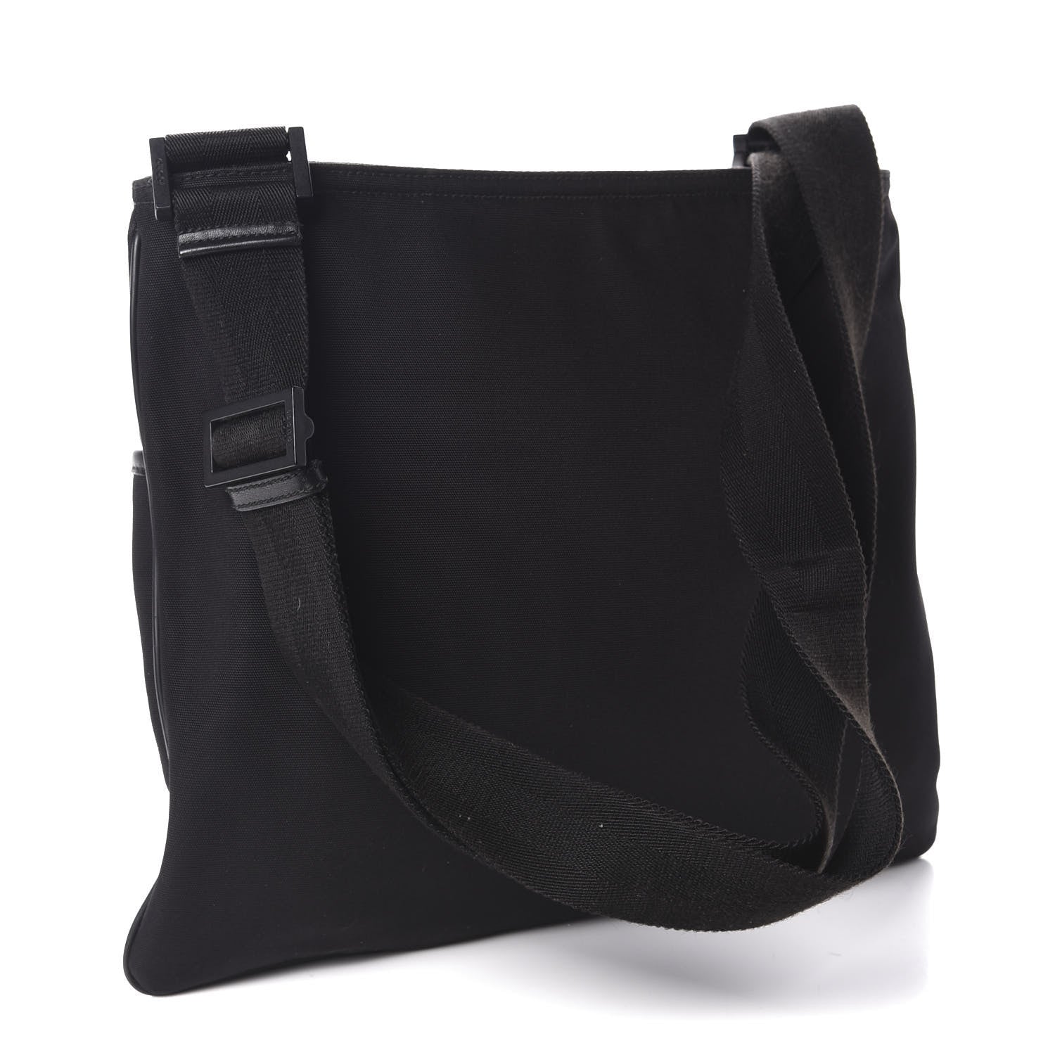 Gucci Nylon Web Interlocking G Messenger Bag Black 3 of 10