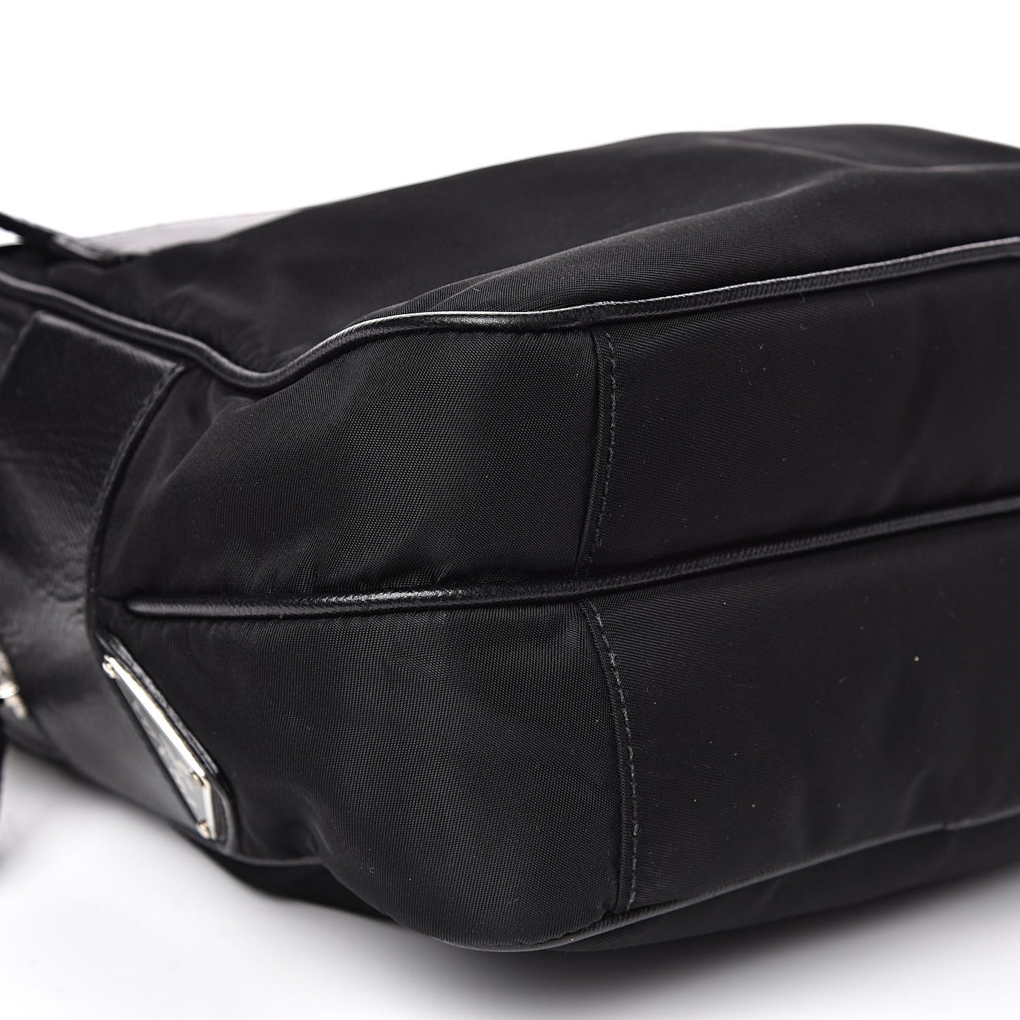 Tessuto Nylon Saffiano Shoulder Bag Black