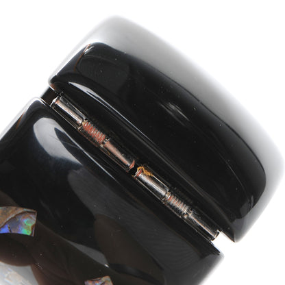 Chanel Resin Abalone CC Cuff Black 5 of 6