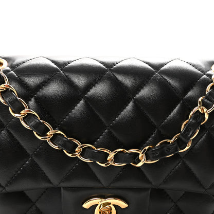 Chanel Lambskin Quilted Small Double Flap Black 8 of 11