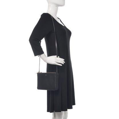 Celine Lambskin Small Trio Crossbody Bag Black 2 of 12