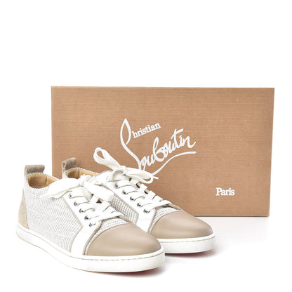 Christian Louboutin Tweed Calfskin Mens Gondolier Flat Sneakers 40 Galet 11 of 11