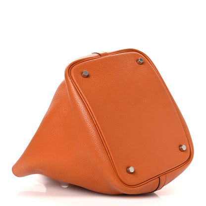 Hermes Taurillon Clemence Picotin 22 MM Orange 4 of 11