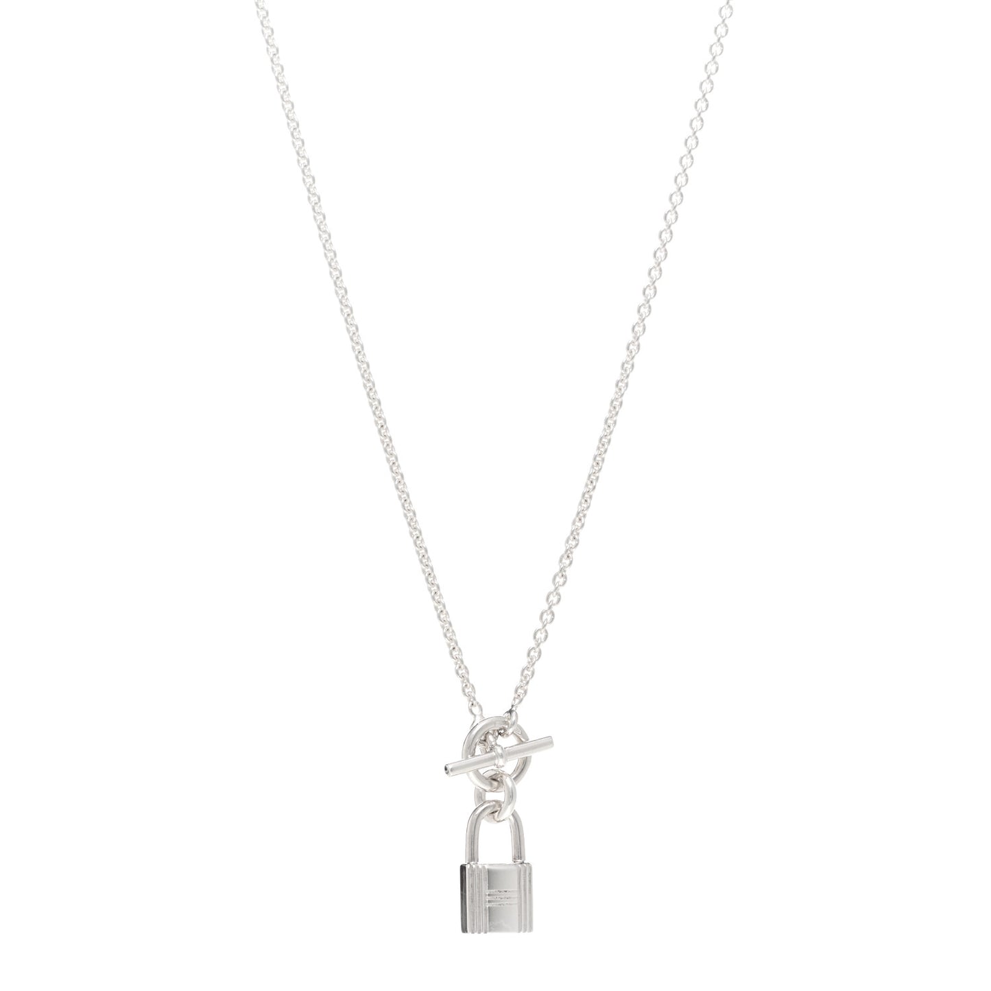 Sterling Silver Cadenas Kelly Lock Pendant Necklace