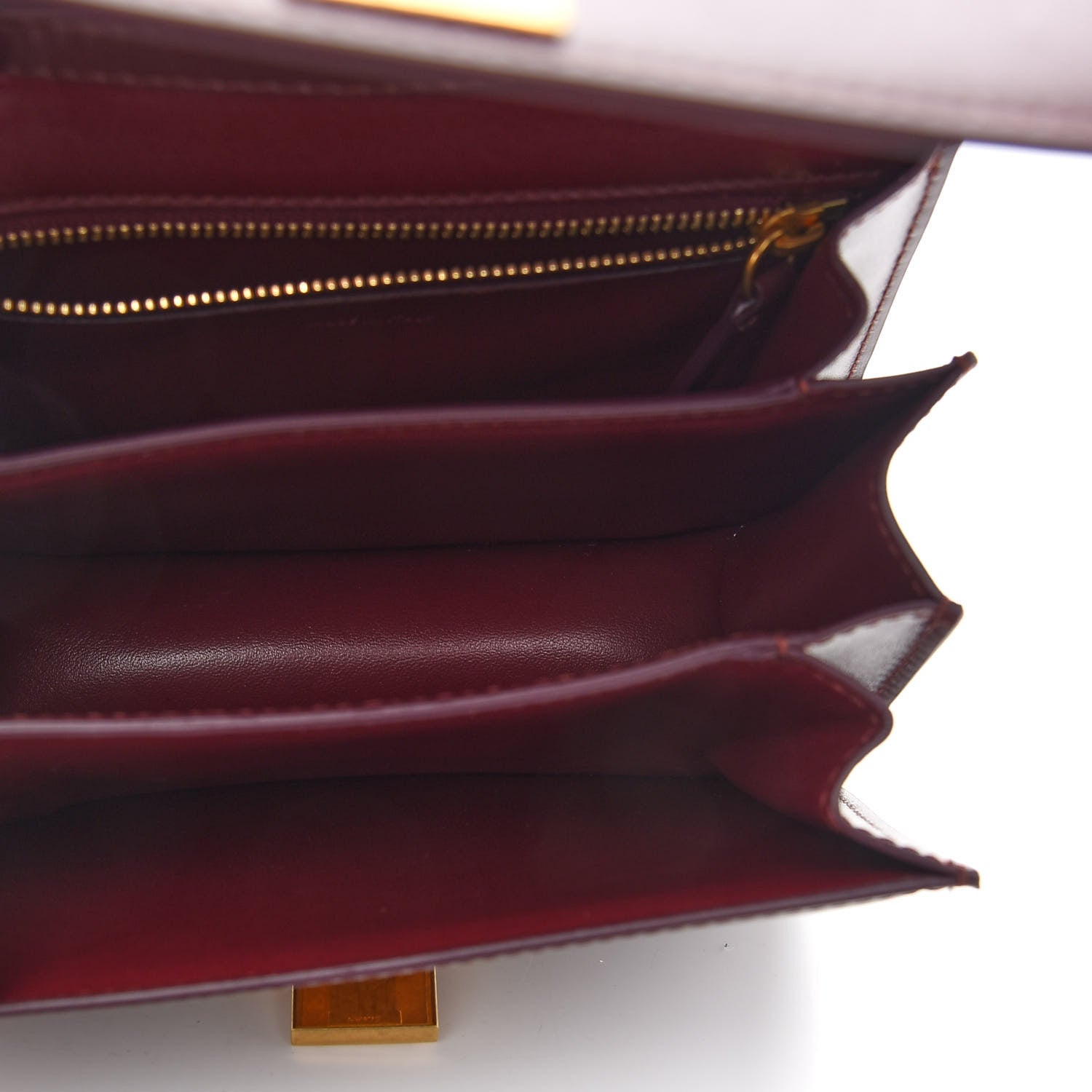 Celine Box Calfskin Small Classic Box Flap Bag Burgundy 5 of 9