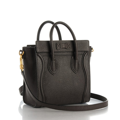 Celine Goatskin Nano Luggage Dark Taupe 3 of 7