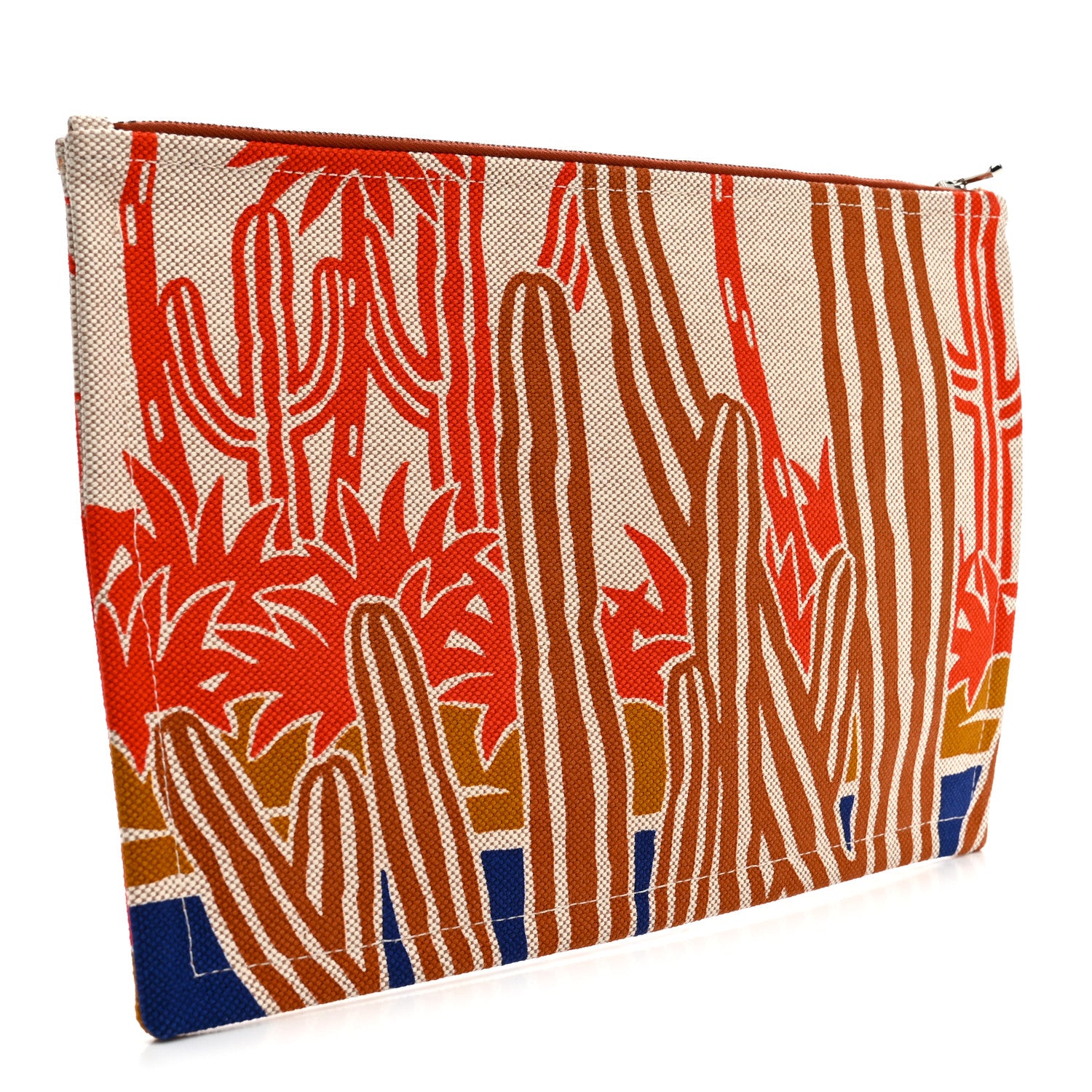 Hermes H Canvas Le Bel Oasis Case Marine Terracotta 3 of 7
