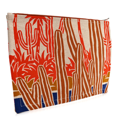 Hermes H Canvas Le Bel Oasis Case Marine Terracotta 3 of 7