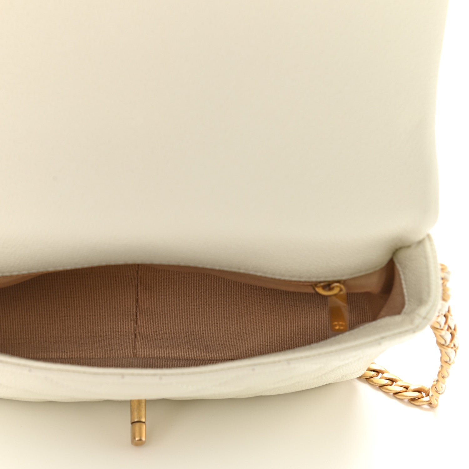 Chanel Shiny Caviar Quilted Small Chain Melody Flap White 5 of 9