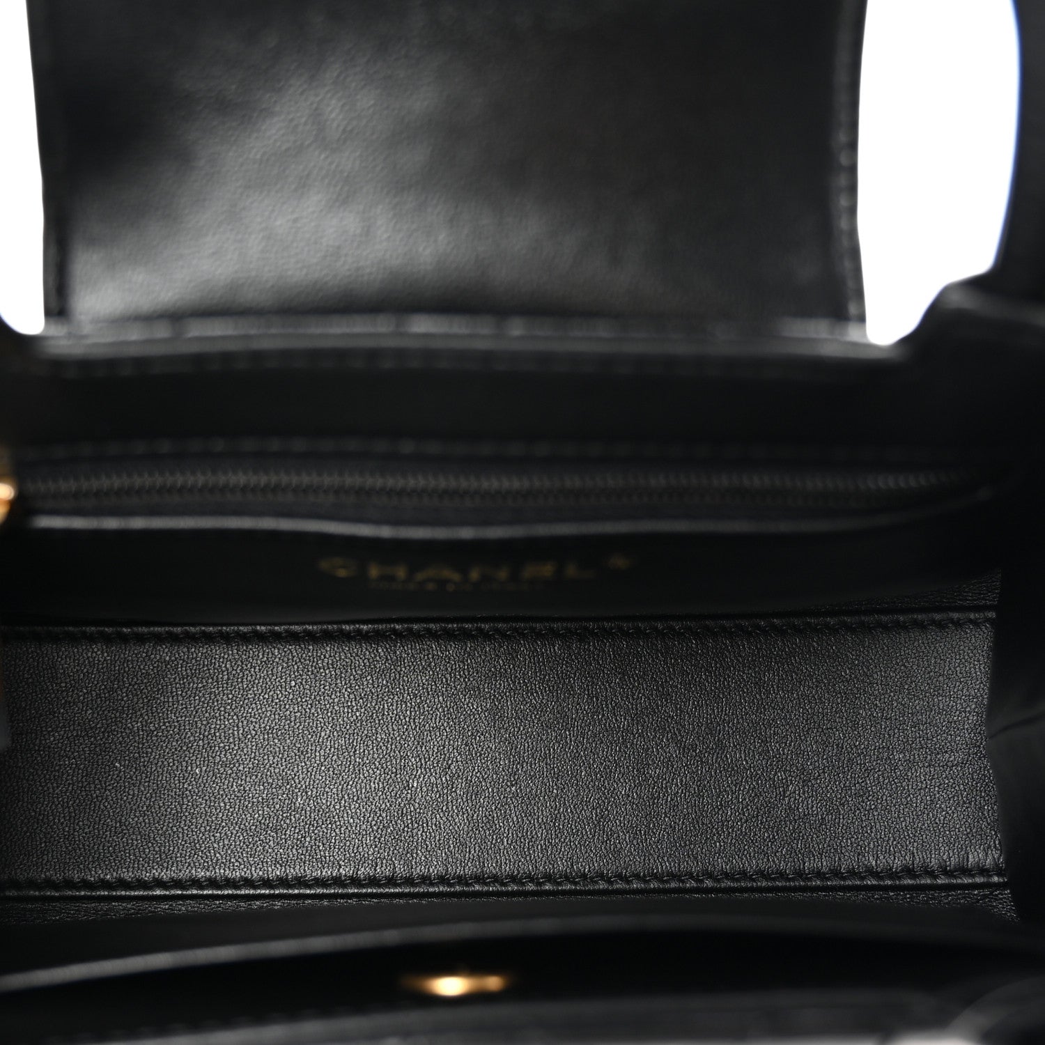 Chanel Shiny Aged Calfskin Quilted Nano Kelly Shopper Black 5 of 10