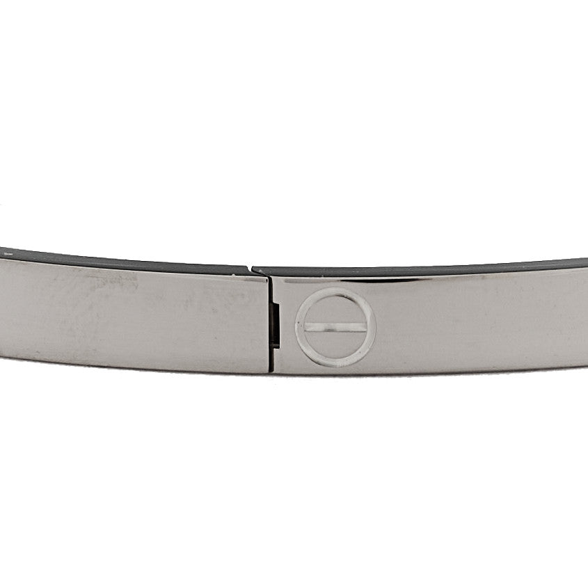 18K White Gold Small LOVE Bracelet 17