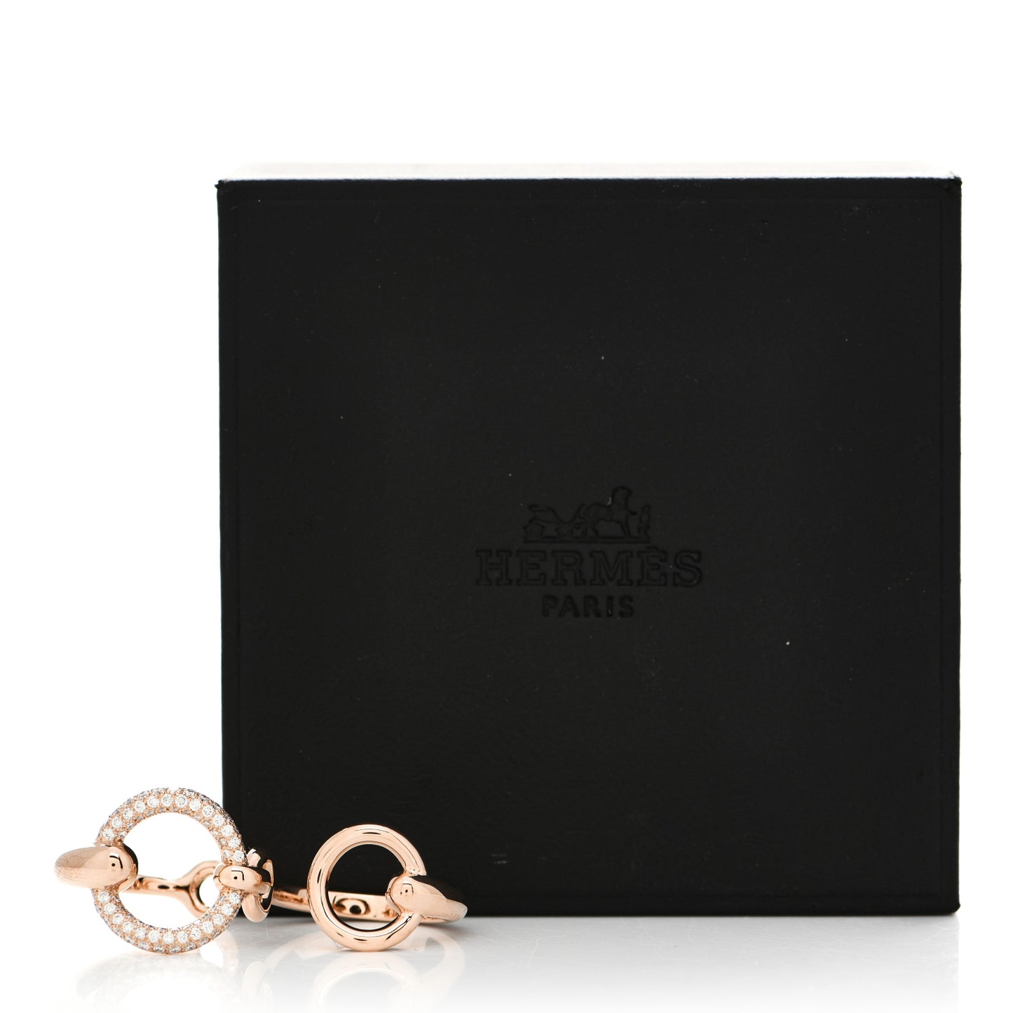18K Rose Gold Diamond Filet d'Or Double Ring 49 5
