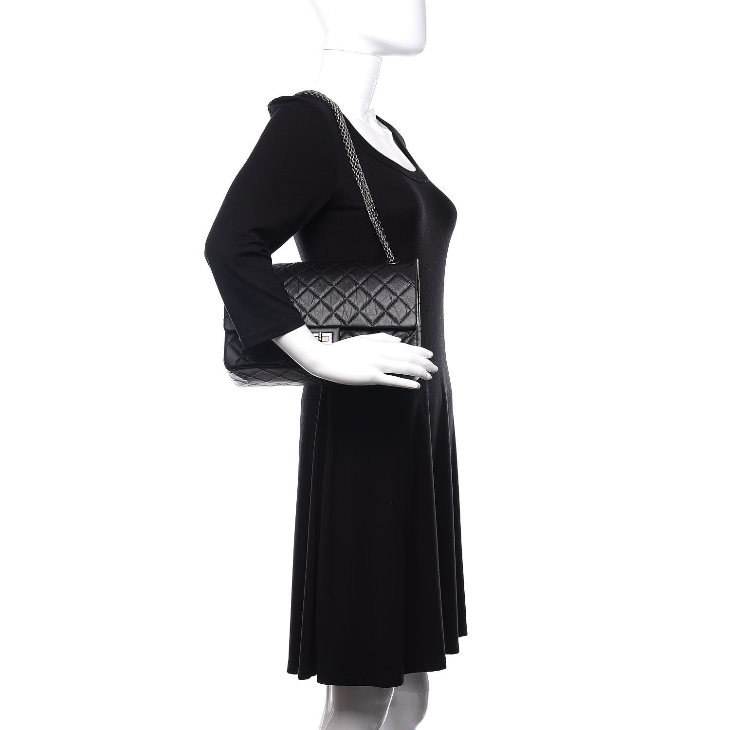 Chanel Aged Calfskin Quilted 2.55 Reissue 226 Flap Black 2 of 13