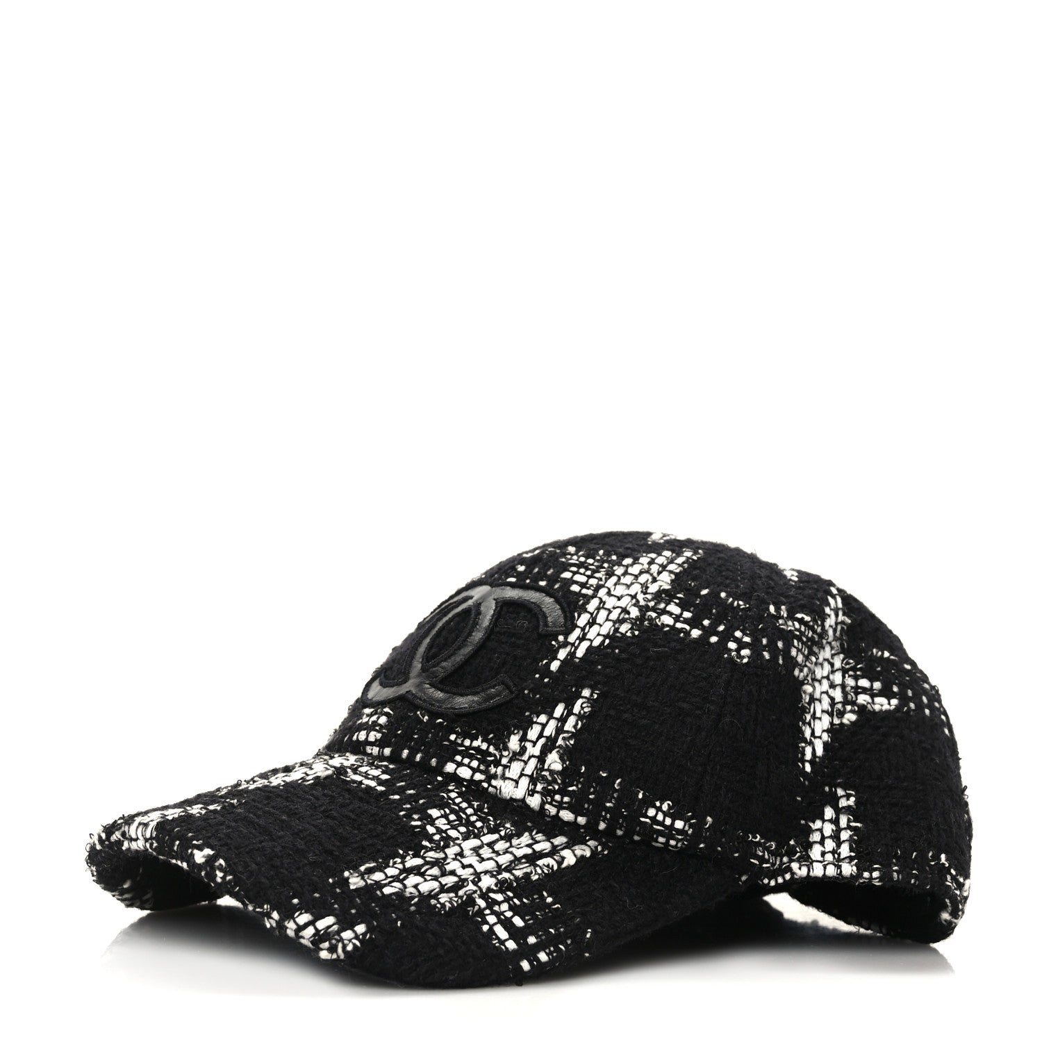 Chanel Tweed CC Cap Hat S Black White 1 of 8