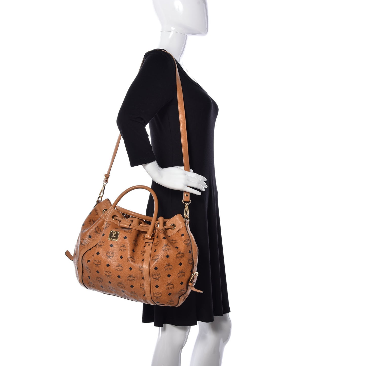 Visetos Drawstring Shopper Cognac