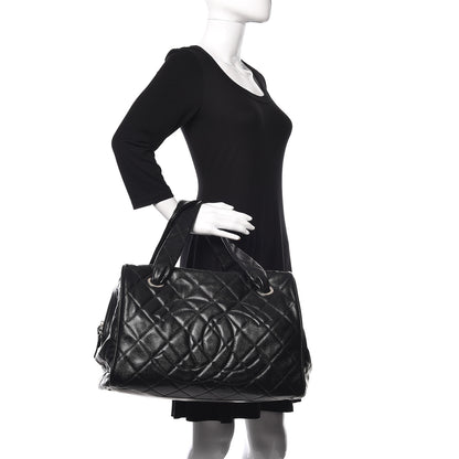 Chanel Caviar Quilted Large CC Timeless Bowler Black 2 of 12