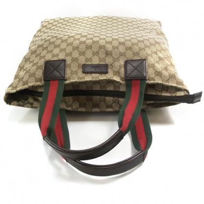 Gucci GG Monogram Large Web Handle Vertical Tote Dark Brown 6 of 10