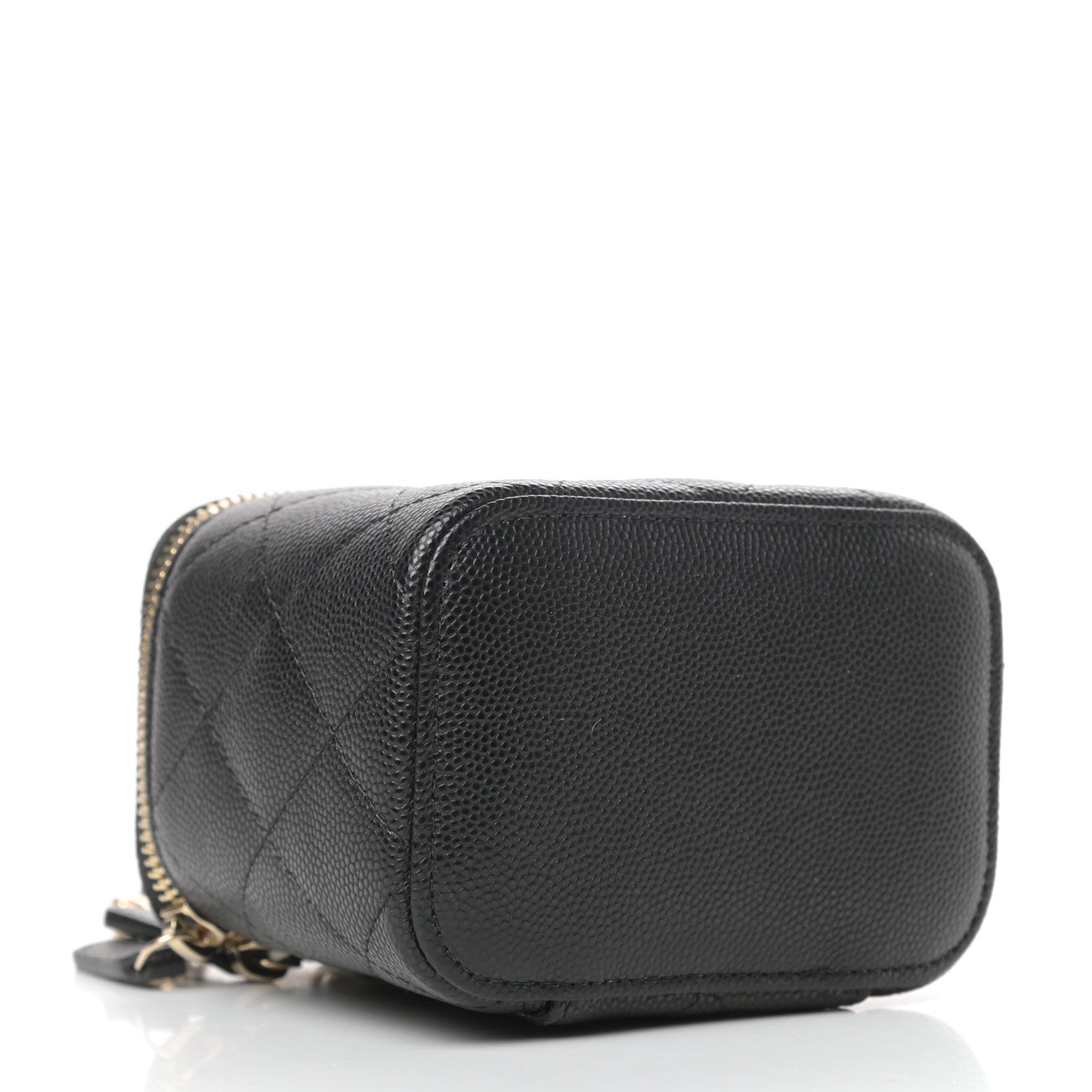 Chanel Caviar Quilted Mini Vanity Case With Chain Black 4 of 11