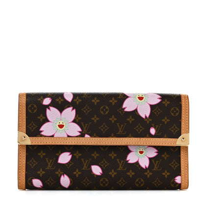 Louis Vuitton Monogram Cherry Blossom Porte Tresor International Wallet Brown 1 of 10