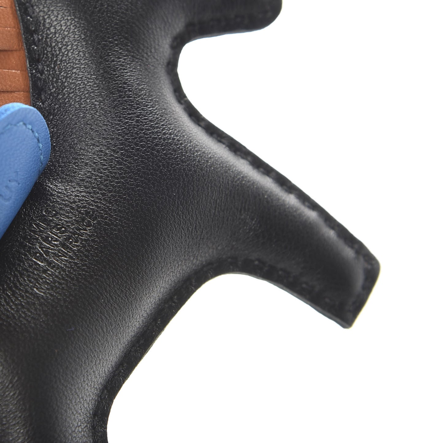 Milo Lambskin Grigri Rodeo Horse Bag Charm PM Black Gold Bleu Zanzibar