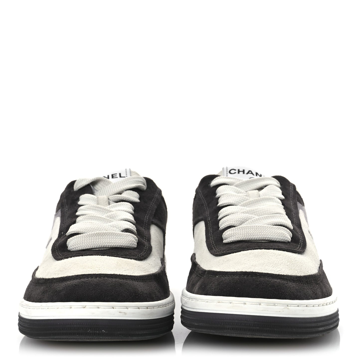 Suede Kidskin Womens CC Sneakers 40.5 Black White