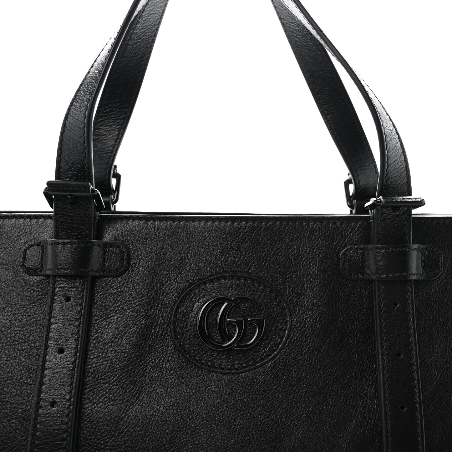 Piuma Lux Energy Monochrome Tonal GG Medium Tote Bag Black