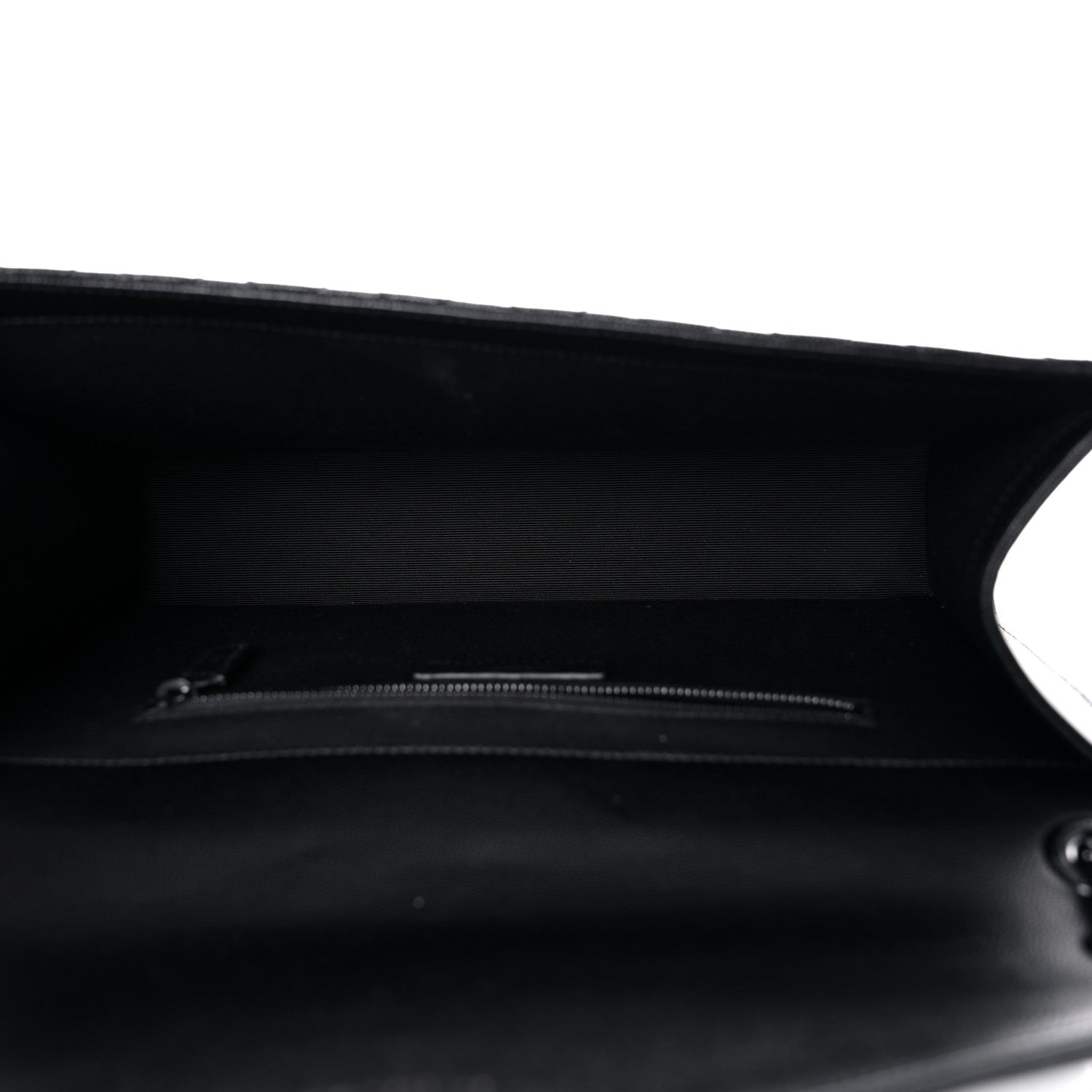 Saint Laurent Grain De Poudre Textured Mixed Matelasse Large Triquilt Monogram Monochrome Satchel Black 4 of 10
