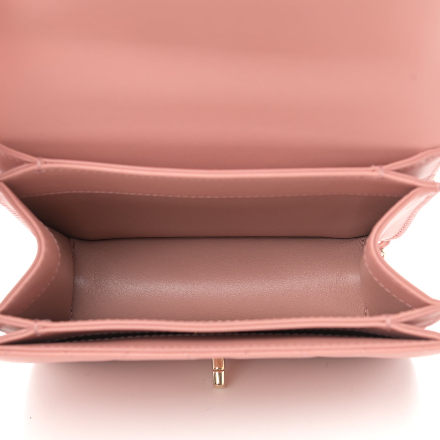 Calfskin Quilted Small Top Handle Flap Pink