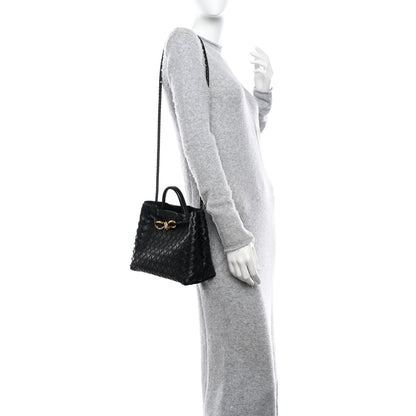 Bottega Veneta Nappa Intrecciato Small Andiamo Shoulder Bag Black 3 of 10