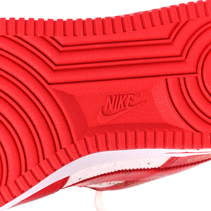 Louis Vuitton X NIKE AIR FORCE 1 Calfskin Monogram Mens Sneakers 8 Red 6 of 11
