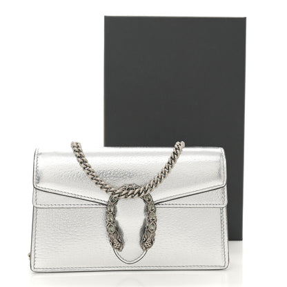 Gucci Metallic Calfskin Super Mini Dionysus Shoulder Bag Silver 10 of 10