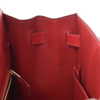 Hermes Epsom Kelly Sellier 32 Rouge Casaque 18 of 35