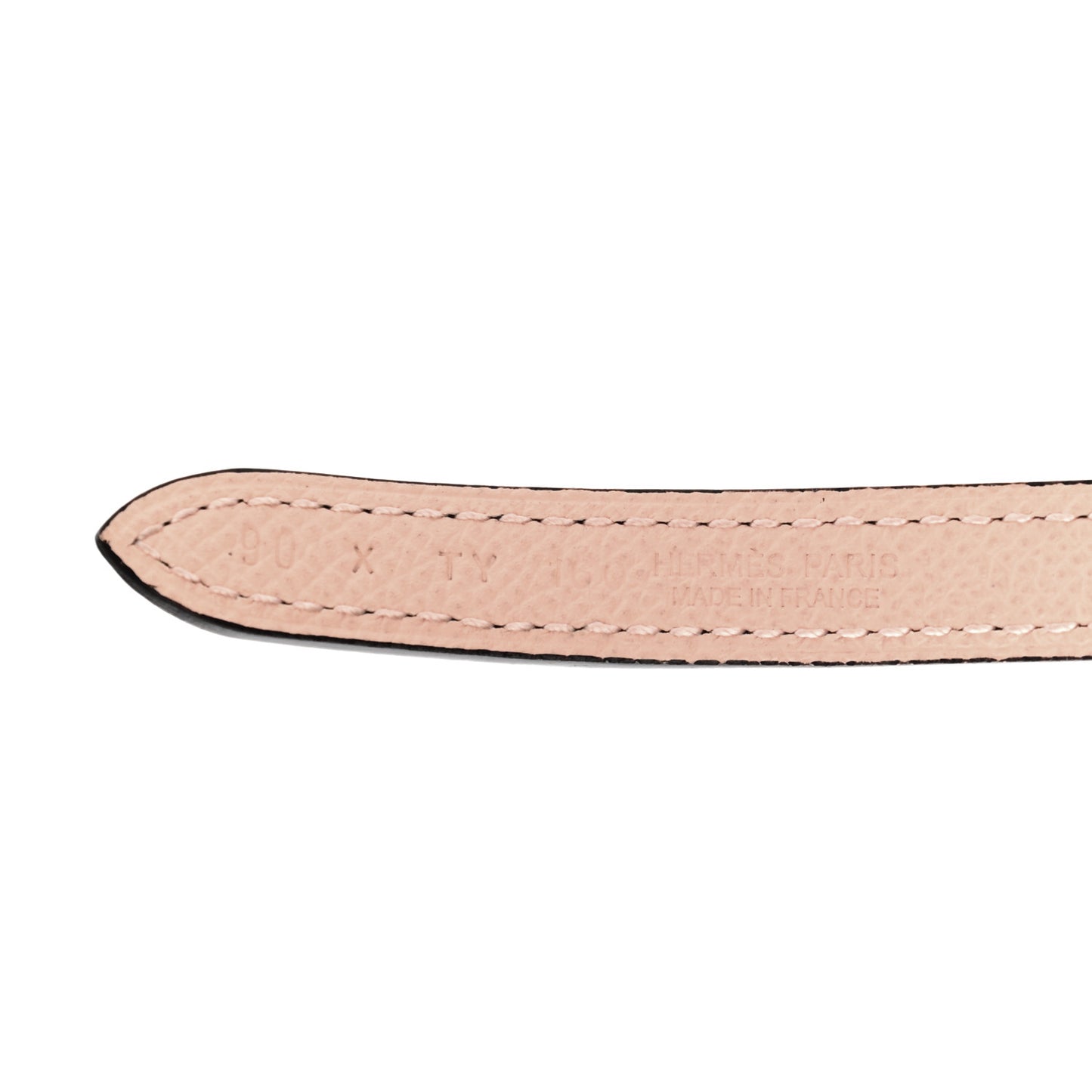 Swift Epsom 13mm Belt Strap 90 Bleu Indigo Rose Eglantine