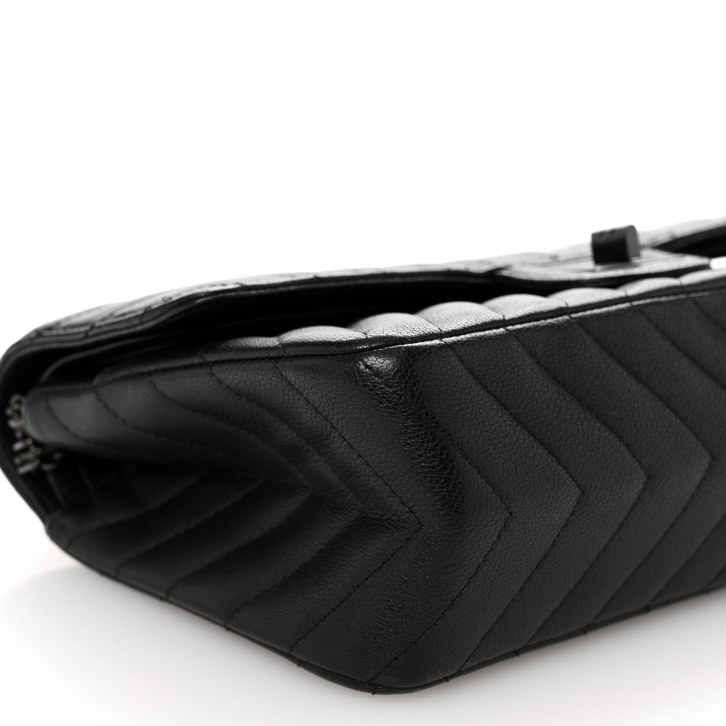 Sheepskin Chevron Quilted 2.55 Reissue 225 Double Flap So Black