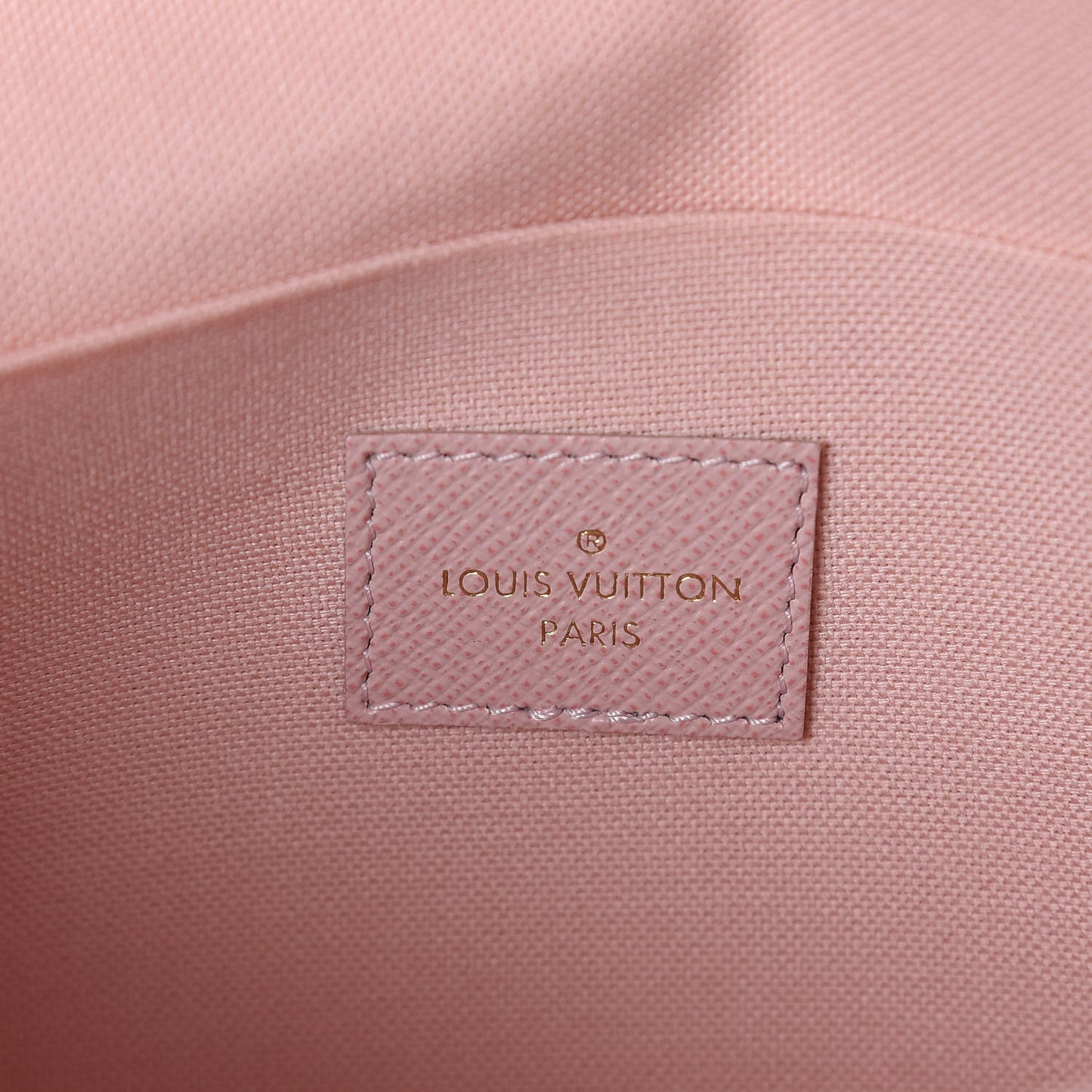 Damier Azur Pochette Felicie Chain Wallet Rose Ballerine