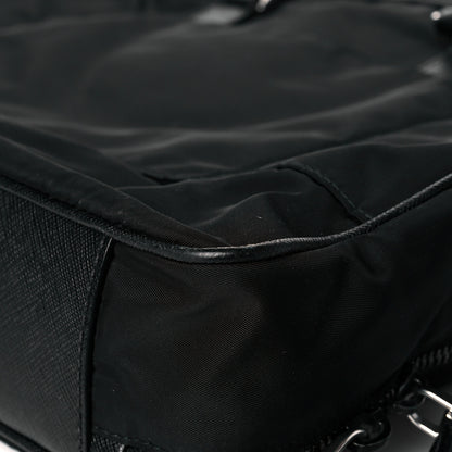 Prada Tessuto Nylon Saffiano Metal Triangle Logo Work Bag Black 5 of 15