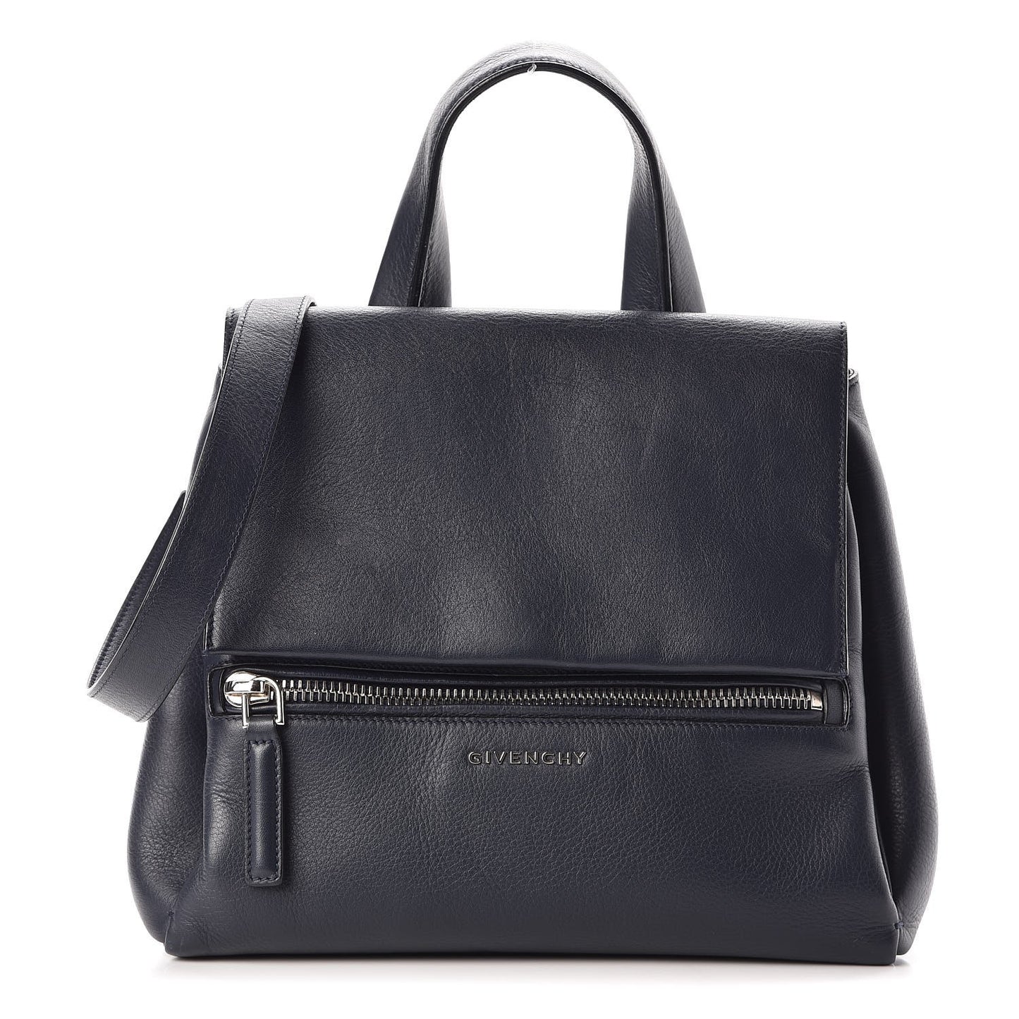 Calfskin Small Pandora Pure Flap Bag Blue