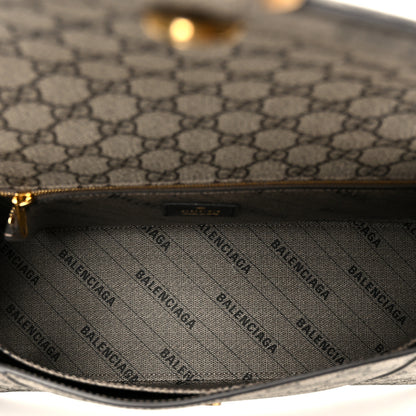 Balenciaga X GUCCI GG Supreme Monogram Medium Hourglass Top Handle Bag Beige Ebony 5 of 11
