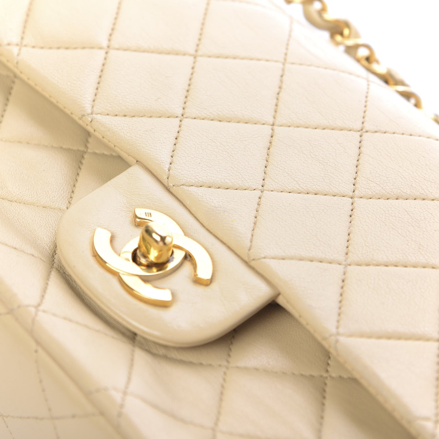 Chanel Lambskin Quilted Small Double Flap Beige 7 of 15