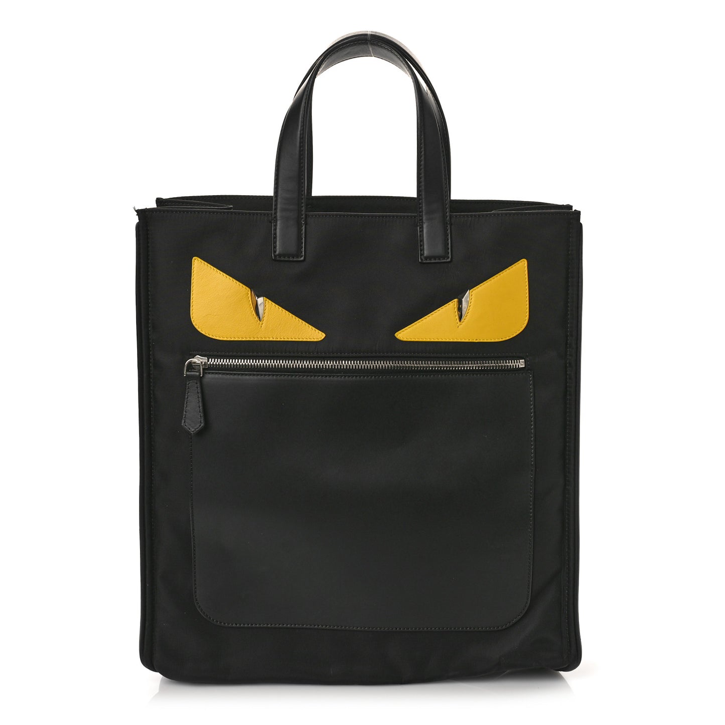 Nylon Vitello Liberty Dolce Monster Eyes Tote Black Sunflower
