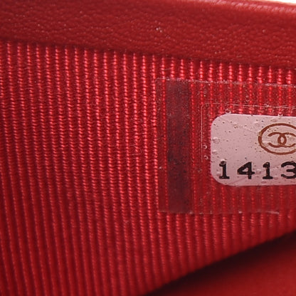Chanel Patent Calfskin Quilted Passport Holder Red 8 of 8
