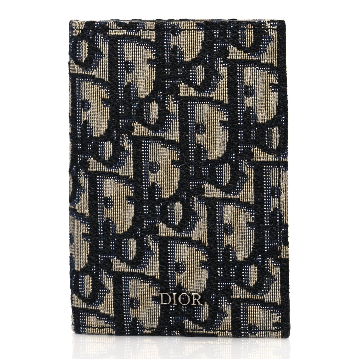 Christian Dior Oblique Bi-Fold Card Holder Blue 1 of 8