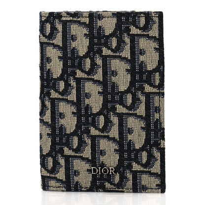 Christian Dior Oblique Bi-Fold Card Holder Blue 1 of 8