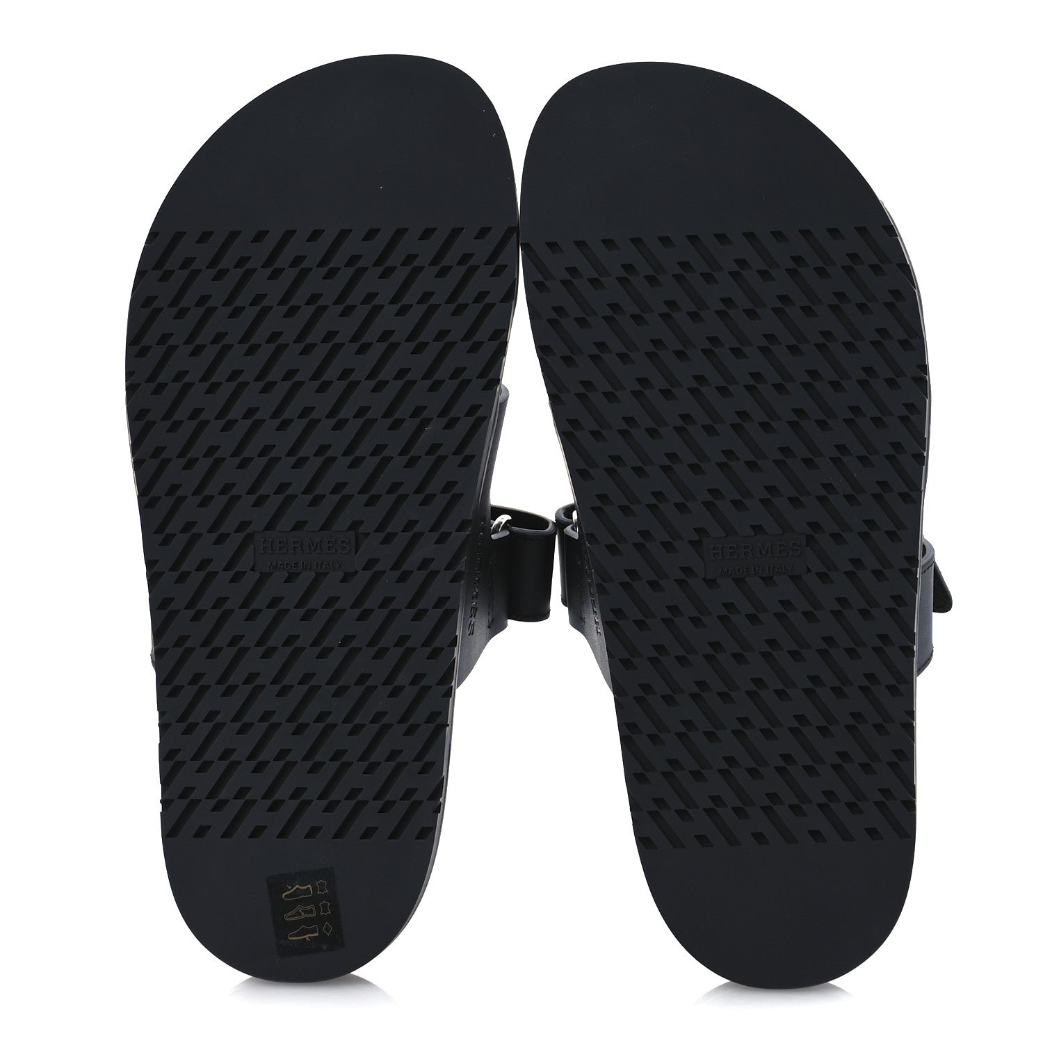 Hermes Calfskin Womens Chypre Sandals 37 Black 7 of 11