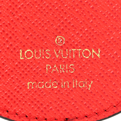 Louis Vuitton Calfskin Monogram Check Bag Charm Key Holder Red 3 of 4