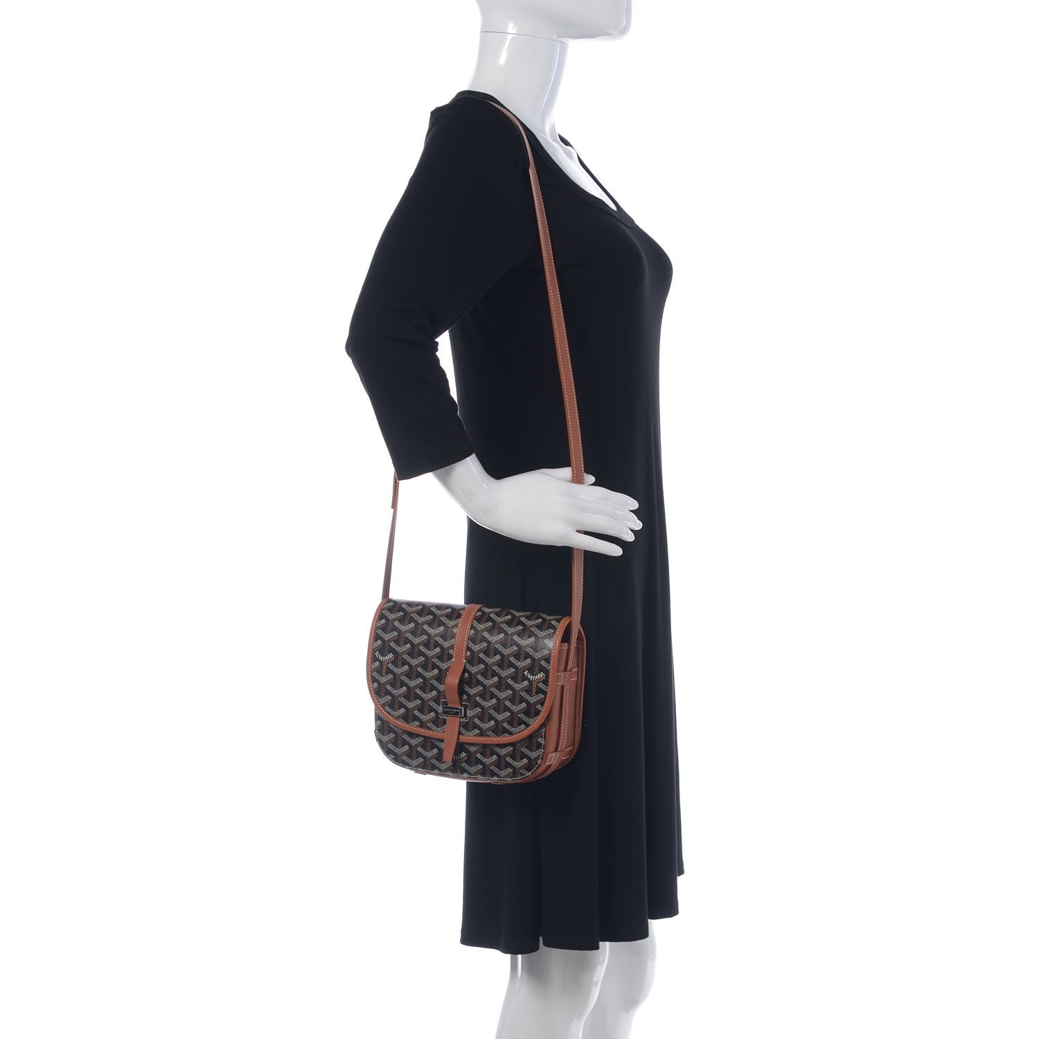 Goyard Goyardine Belvedere II PM Messenger Bag Black Gold 2 of 6
