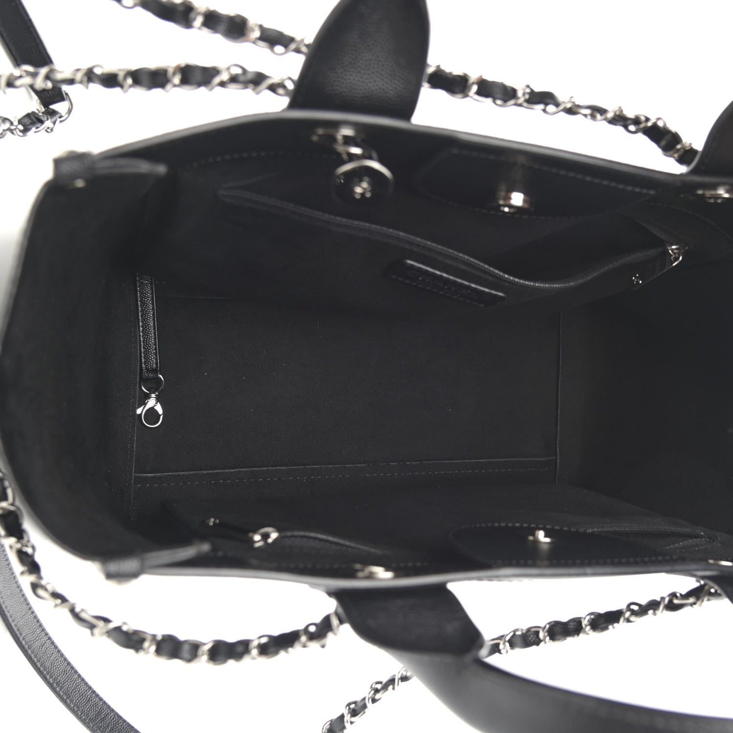 Chanel Caviar Small Studded Deauville Tote Black 5 of 11