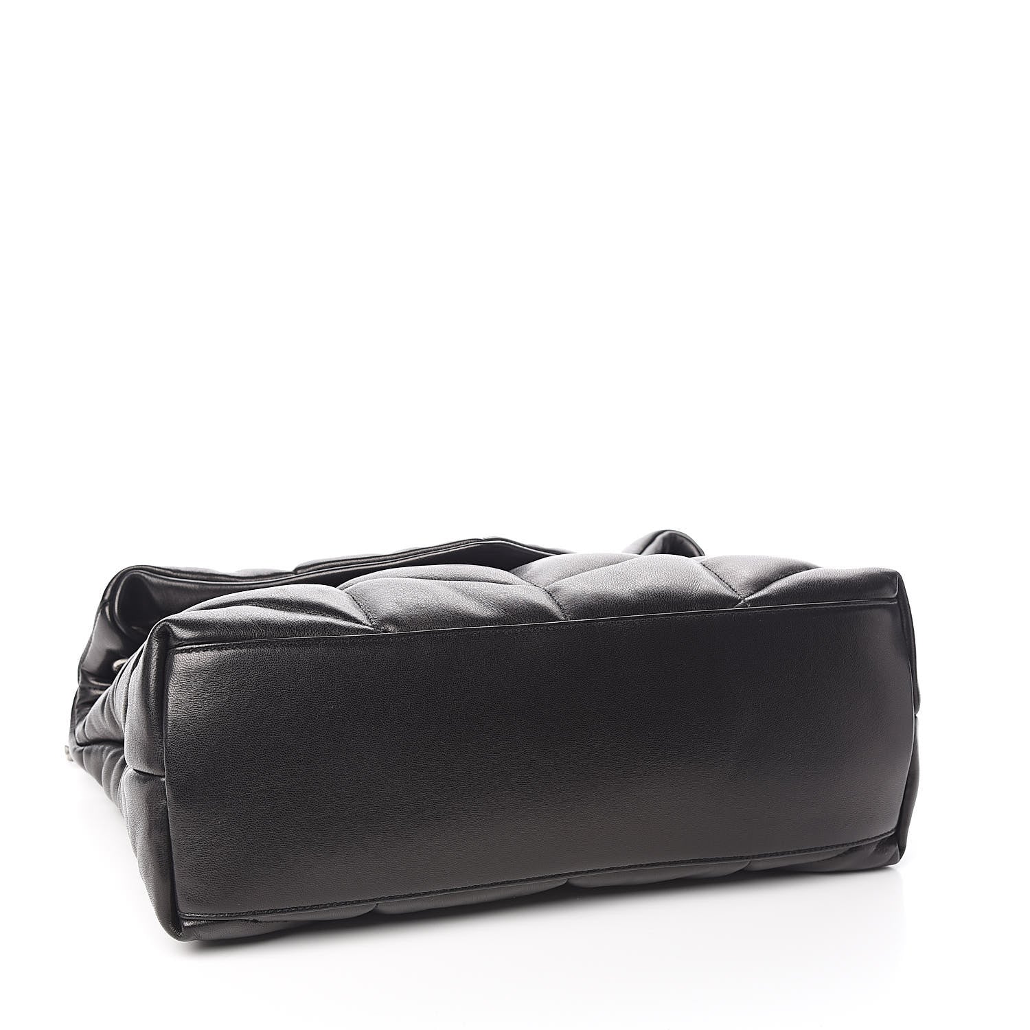 Saint Laurent Lambskin Quilted Medium Loulou Puffer Monogram Chain Satchel Black 4 of 11