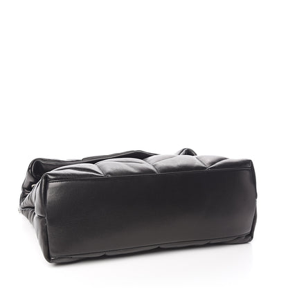 Saint Laurent Lambskin Quilted Medium Loulou Puffer Monogram Chain Satchel Black 4 of 11