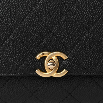 Chanel Grained Calfskin Small Stitched Flap Black 8 of 11